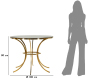 Table de repas en métal et verre Shanty 100 x 80 cm - MAU-0665