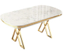 Table de repas ovale pieds en croix Zae