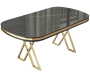 Table de repas ovale pieds en croix Zae