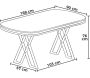 Table de repas ovale pieds en croix Zae - ASI-2076