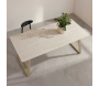 Table de repas 200 x 90 cm en pierre frittée Estelle - 589