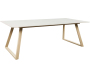 Table de repas 200 x 90 cm en pierre frittée Estelle