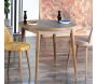 Table de repas ronde 90 cm en aggloméré Stil Barok - HANAH HOME