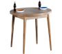 Table de repas ronde 90 cm en aggloméré Stil Barok