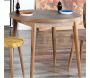 Table de repas ronde 90 cm en aggloméré Stil Barok - HANAH HOME