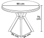 Table de repas ronde pieds métal Mos - ASI-2067