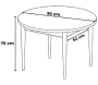 Table de repas ronde avec pieds métal Tor - ASI-2057