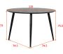 Table ronde 115cm MDF et acier Dipp - VENTURE HOME