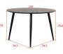 Table ronde 115cm MDF et acier Dipp - Venture Home