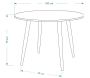 Table ronde en MDF et acier Plaza 100 cm - VEN-0149