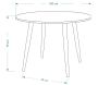 Table ronde en MDF et acier Plaza 100 cm - VEN-0151