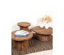 Table basse ronde en bois recyclé REWOOD - 7