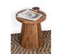 Table basse ronde en bois recyclé REWOOD - 6