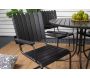 Table ronde et 4 chaises de jardin en acier et aintwood Holmsund - 649