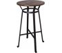 Table ronde mange-debout plateau en bois d'orme 60 cm