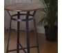 Table ronde mange-debout plateau en bois d'orme 60 cm - ANT-0604
