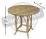 Table rotin 80cm Surabaya - AUBRY GASPARD