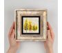 Tableau décoratif en bois et métal 20 x 20 cm - HANAH HOME