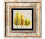 Tableau décoratif en bois et métal 20 x 20 cm