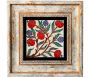 Tableau décoratif en bois et métal 20 x 20 cm