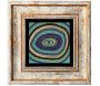 Tableau décoratif en bois et métal 20 x 20 cm