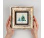 Tableau décoratif en bois et métal 20 x 20 cm - HANAH HOME