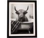 Tableau décoratif noir et blanc Cow bath