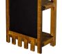 Tableau avec étagère en bois et ardoise Luge 28 x 17.5 x 70 cm - ANT-0862
