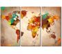 Tableau en liège - Painted World [Cork Map]