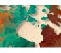 Tableau en liège - Painted World [Cork Map] - AGT-0732