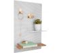 Tableau mémo avec étagère en métal Perky - PRE-0708