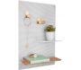 Tableau mémo avec étagère en métal Perky - PRE-0708