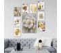 Tableau 9 parties Flowers 70 x 70 cm - HANAH HOME