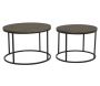 Tables basses en métal et bois (Lot de 2)