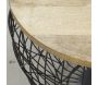 Tables basses en métal et manguier (Lot de 3) - 5