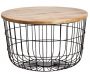 Tables basses en métal noir et bois naturel (Lot de 2) - AUBRY GASPARD