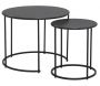 Tables basses en métal teinté noir (Lot de 2)