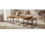 Tables basses modulables en bois recyclé et métal LOFT (Lot de 3) - AUBRY GASPARD