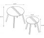 Tables gigognes bicolores Relief (Lot de 2) - CMP-3565