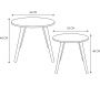 Tables gigognes bicolores Scandi (Lot de 2) - CMP-3569