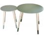 Tables gigognes bicolores Scandi (Lot de 2)