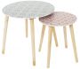 Tables gigognes en bois Patio (Lot de 2)