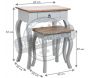 Tables gigognes 
en bois gris antique
 - AUBRY GASPARD