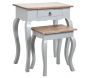 Tables gigognes 
en bois gris antique
