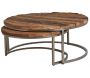 Tables gigognes en bois massif et acier (Lot de 2) - AUBRY GASPARD