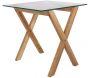 Tables gigognes carrées plateaux en verre trempé (Lot de 2) - CMP-0802