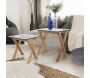 Tables gigognes carrées plateaux en verre trempé (Lot de 2) - THE HOME DECO FACTORY