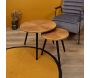 Tables gigognes en pin Felix (Lot de 2) - THE HOME DECO FACTORY