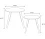 Tables gigognes en pin Mirage (Lot de 2) - CMP-3560