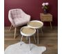 Tables gigognes plateau en rotin Reed (Lot de 2) - THE HOME DECO FACTORY